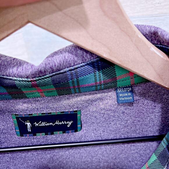 William Murray Classic Performance Golf Polo Shirt Heather Purple Mens XXL 2XL - Picture 7 of 8